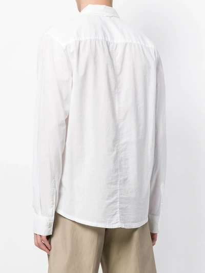 Shop James Perse Buttoned Cotton Shirt In White