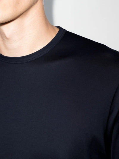 Shop Sunspel Long-sleeve T-shirt In Blue