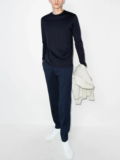 Sunspel Lounge Cotton And Modal-blend Jersey T-shirt In Blue