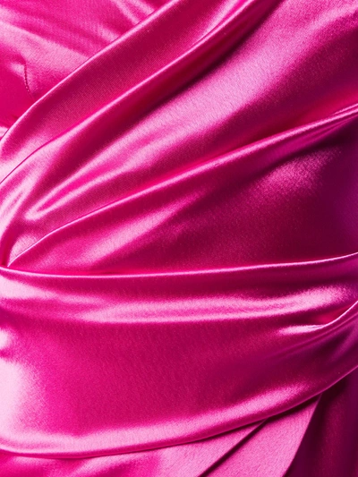 Shop Talbot Runhof Draped Long Dress In Pink