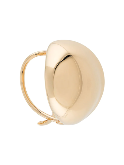 Shop Bottega Veneta Oval Shape Cuff Bracelet In Gold