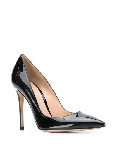 Shop Gianvito Rossi Pointed Court Shoes In Black