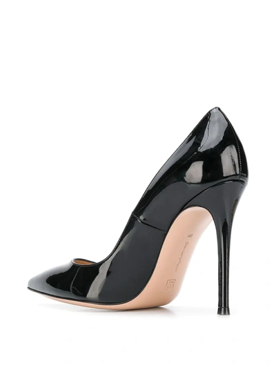 Shop Gianvito Rossi Pointed Court Shoes In Black
