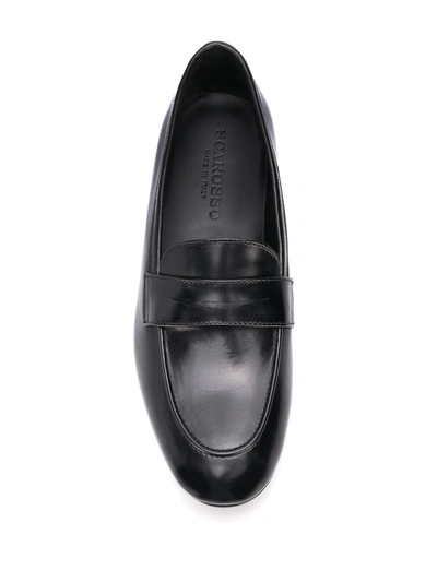 Shop Scarosso Valeria Almond Toe Loafers In Black