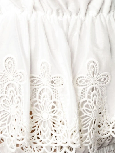 Shop Dolce & Gabbana Intaglio Embroidered Top In White