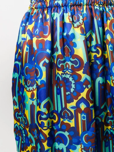 Shop La Doublej All-over Print Pouf Skirt In Blue
