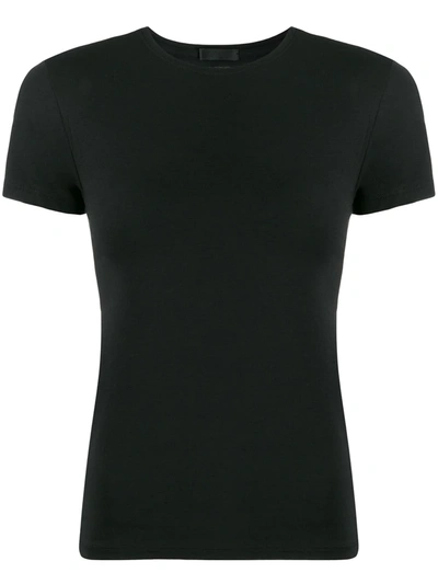 Shop Atm Anthony Thomas Melillo Short-sleeve Fitted T-shirt In Black