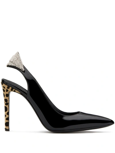 Shop Giuseppe Zanotti Susie Feline Pumps In Black