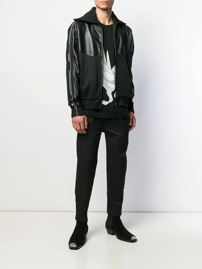 Shop Givenchy Zipped Bomber Jacket In Black