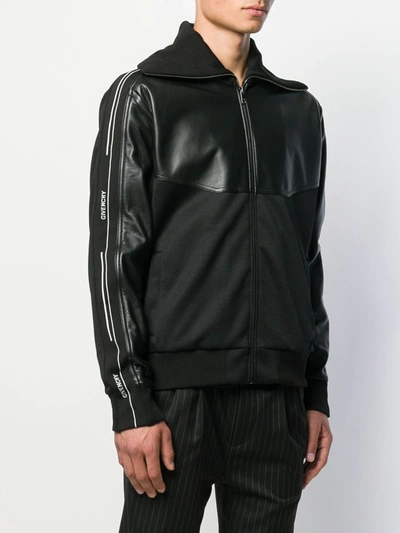 Shop Givenchy Zipped Bomber Jacket In Black