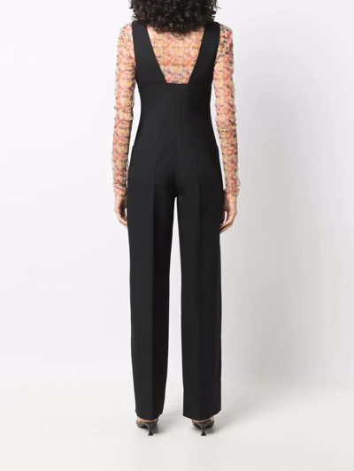 Shop Philosophy Di Lorenzo Serafini Sleeveless Straight-leg Jumpsuit In Black