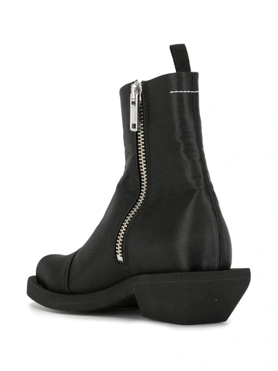 Mm6 Maison Margiela Extended Heel Ankle Boots In Black