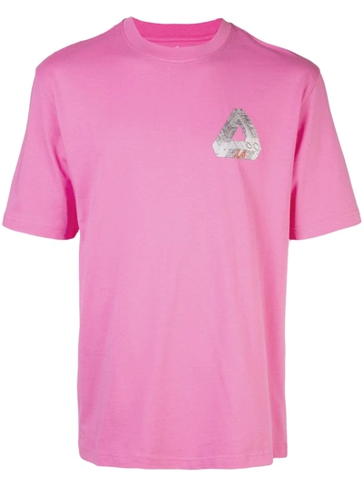 Palace Logo T-shirt In Pink | ModeSens