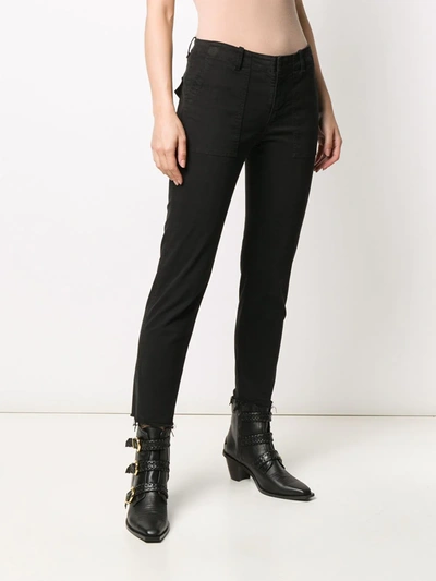 Shop Nili Lotan Jenna Slim-fit Cropped Jeans In Black