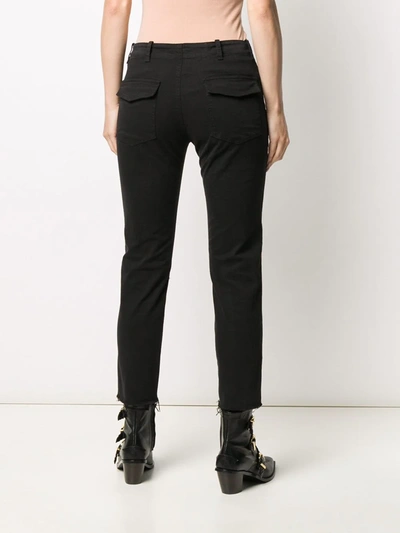 Shop Nili Lotan Jenna Slim-fit Cropped Jeans In Black
