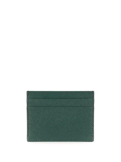 Shop Dolce & Gabbana Logo Plaque Card Holder In Green