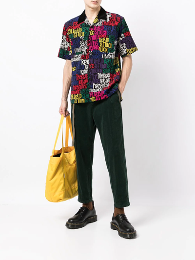 Shop Sacai Slogan-print Shirt In Mehrfarbig