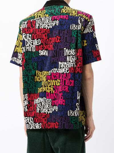 Shop Sacai Slogan-print Shirt In Mehrfarbig