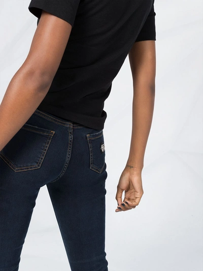 Philipp Plein High Rise Slim-fit Jeans In Blue