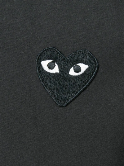 Shop Comme Des Garçons Play Heart Print Shirt In Black