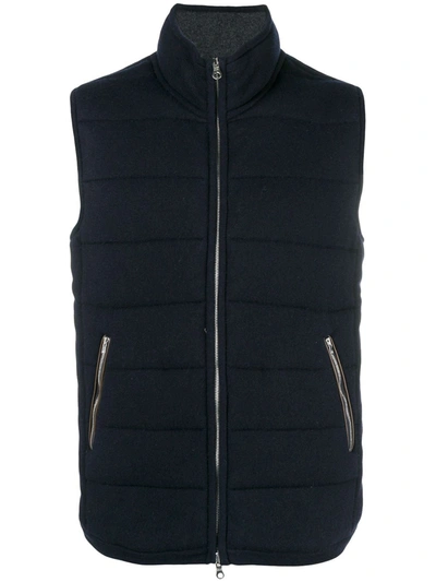 Shop N•peal The Mall Quilted Gilet In Blue