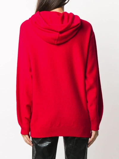 Shop Versace Oversized Medusa Motif Hoodie In Red