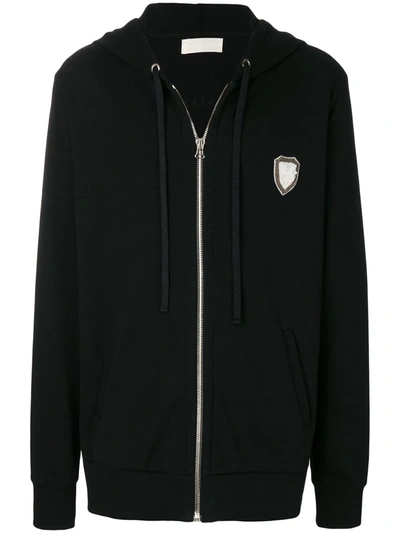 Shop Ih Nom Uh Nit Long Embroidered Hoodie In Black