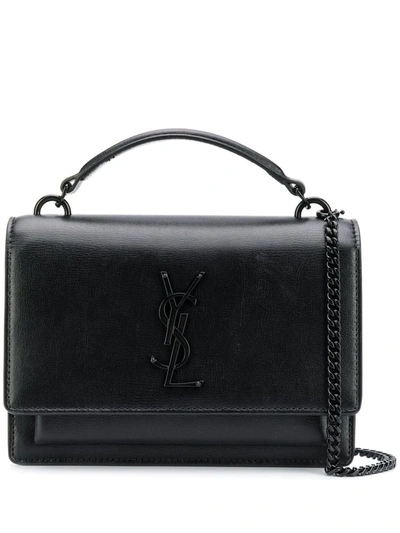 Shop Saint Laurent Small Sunset Bag In Black