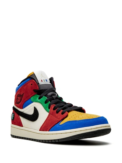 Jordan Air  1 Mid Blue The Great In Red