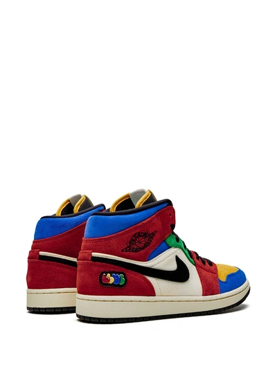 Jordan Air  1 Mid Blue The Great In Red