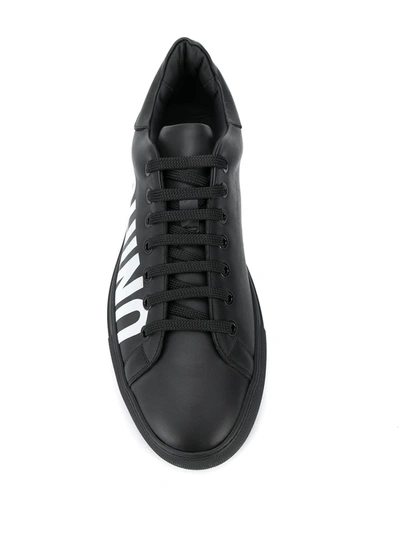 Shop Moschino Logo-print Sneakers In Black