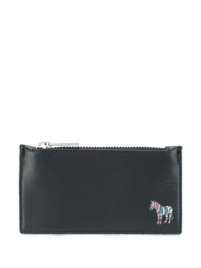 Shop Ps By Paul Smith Zebra-embellished Cardholder In Black