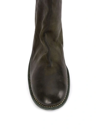 Shop Guidi Zip-up Fitted Boots In Green