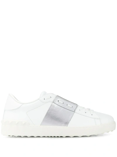 Shop Valentino Open Sneakers In White