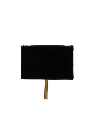 Shop Saint Laurent Kate Monogram Tassel Shoulder Bag In Black