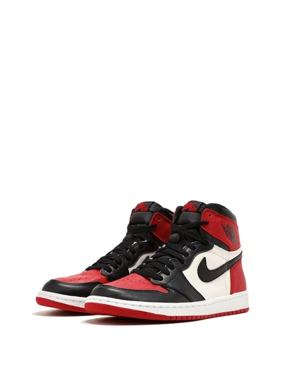 Shop Jordan 1 Retro High "bred Toe" Sneakers In Red