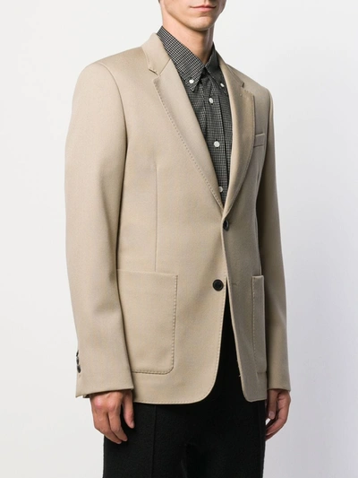 Shop Ami Alexandre Mattiussi Two Button Jacket In Neutrals