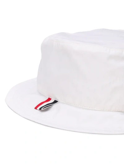 Shop Thom Browne Rwb-stripe Bucket Hat In White