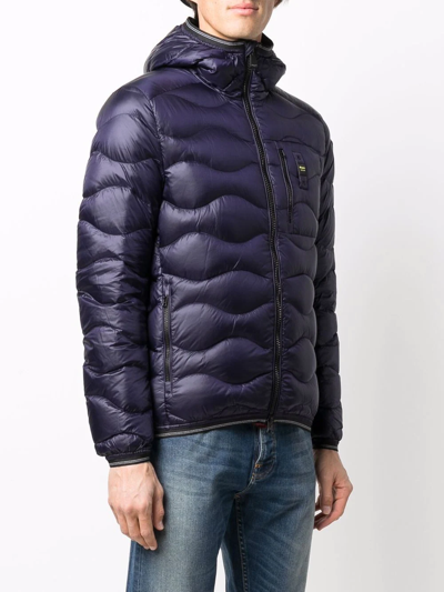 Blauer Maurice Quilted Down Jacket In Blue