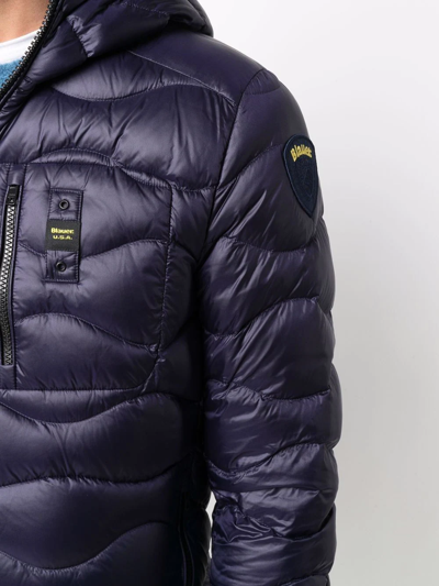 Blauer Maurice Quilted Down Jacket In Blue