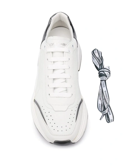 Shop Dolce & Gabbana Daymaster Two-tone Sneakers In White