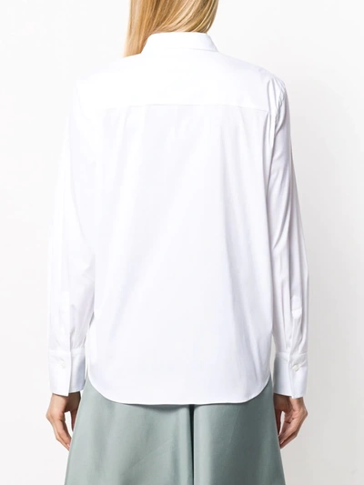 Shop Brunello Cucinelli Long Sleeved Shirt In White