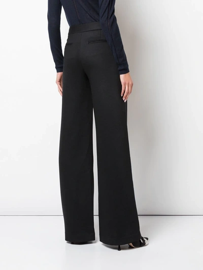Shop Adam Lippes Flared Trousers In Black