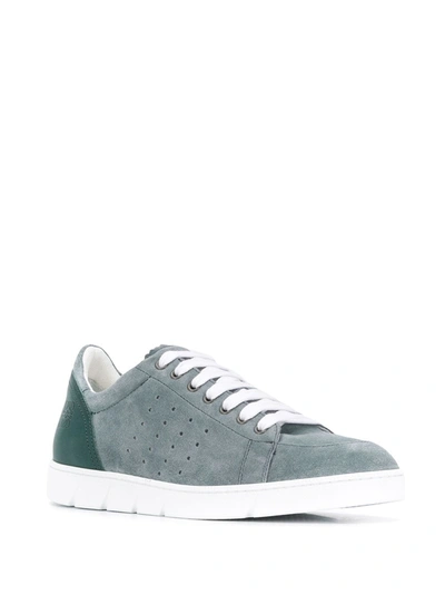 Shop Loewe Suede Low-top Sneakers In Blue