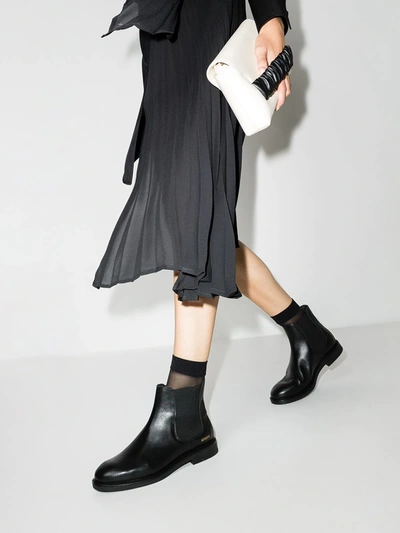 Shop Axel Arigato Leather Chelsea Boots In Black