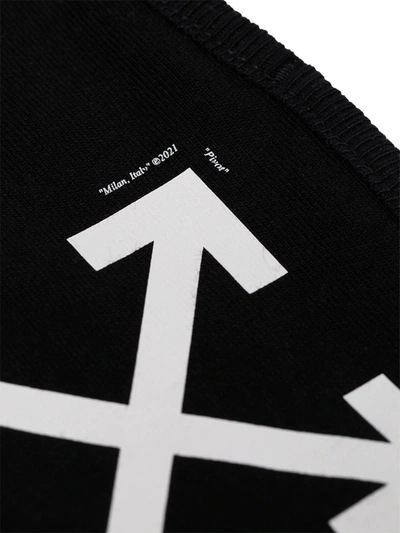 Shop Off-white Arrow Print Face Mask In Black