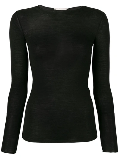 Shop Stella Mccartney Sheer Slim Fit Top In Black