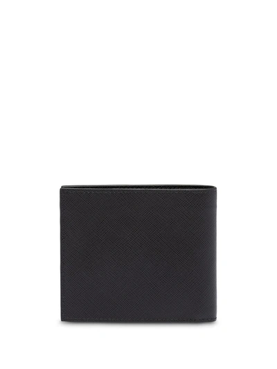 Shop Prada Leather Wallet In Black