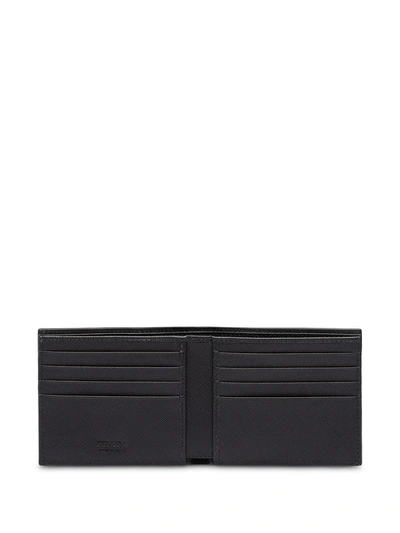 Shop Prada Leather Wallet In Black