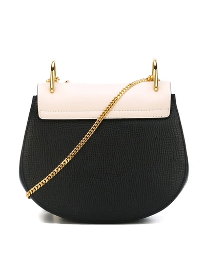 Chloé Drew Small Textured-leather Shoulder Bag In Black